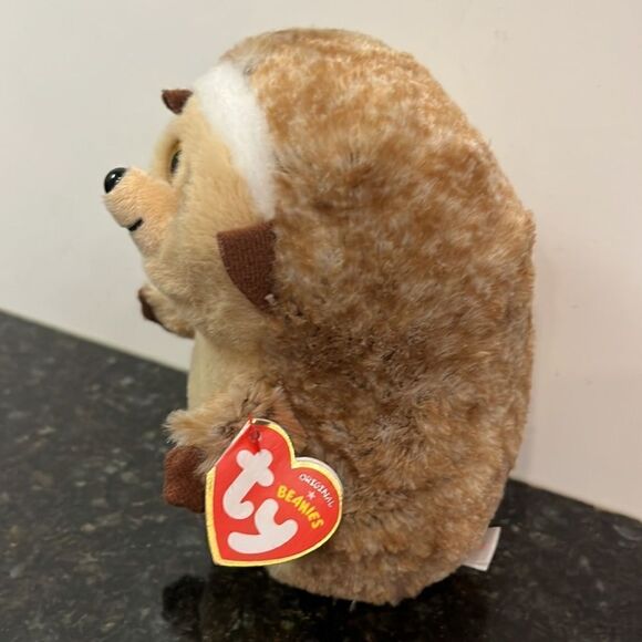 TY Beanie Baby 6" IDA Hedgehog Plush Stuffed Animal MWMT & Heart Protector MINT - Picture 3 of 11